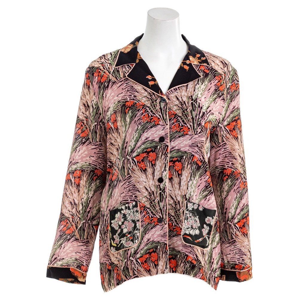 VALENTINO Spa Silk Pajama Top Medium